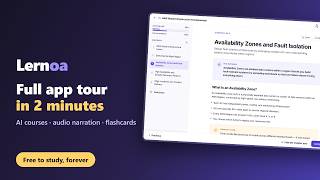 Lernoa in 2 Minutes — Turn Anything Into a Course (AI Study App Tour)