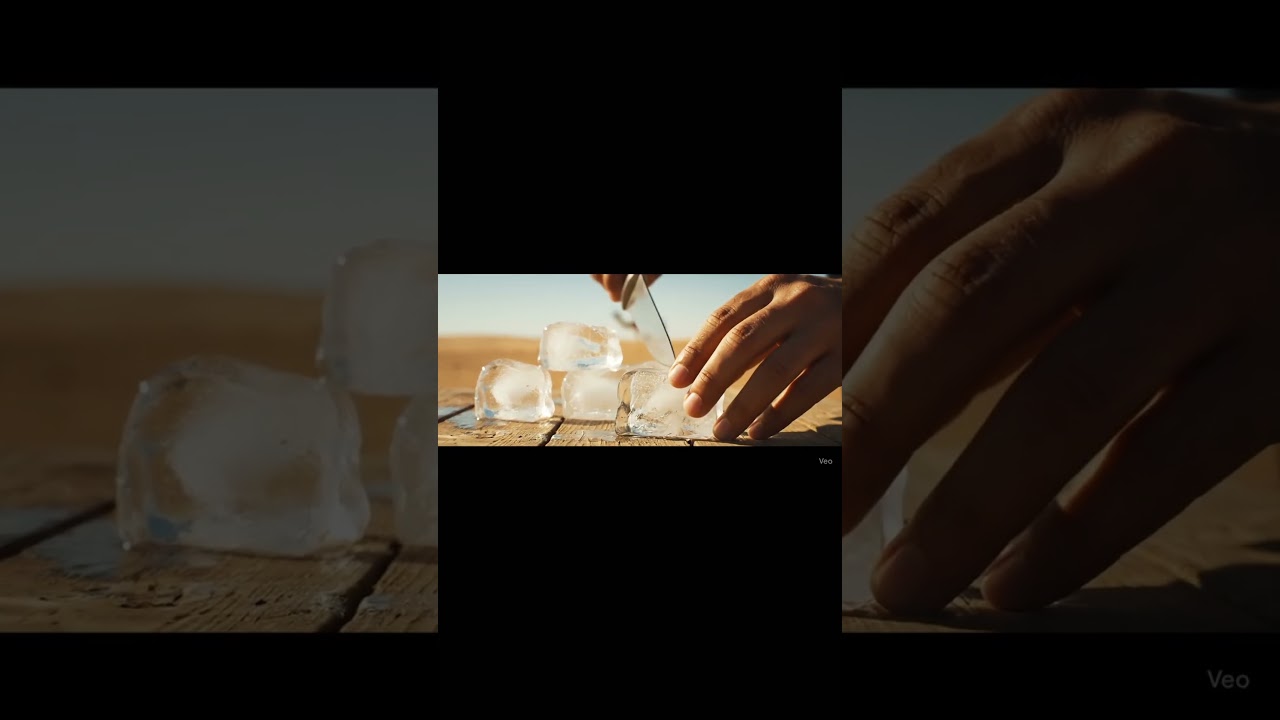 Desert Ice Carving eat Ai ASMR 