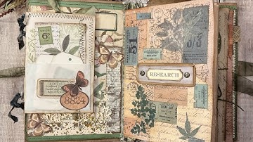 Flip Through - File Folder  Folio Journal - William Morris Sage & Willow
