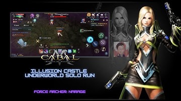 Cabal M: Heroes of Nevareth - Illusion Castle Underworld Force Archer (FA) Solo Run semi F2P