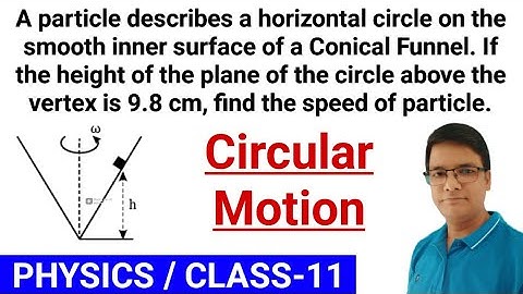 Horizontal Circular motion inside Conical Funnel|Particle describes horizontal circle inside funnel