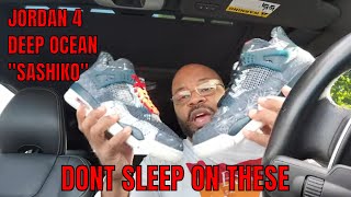 AIR JORDAN 4 RETRO SE SASHIKO| DEEP OCEAN UNBOXING - YouTube