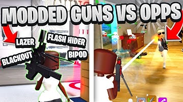 FULLY UPGRADED GUNS VS ENTIRE SERVER IN ROBLOX BLOCKSPIN