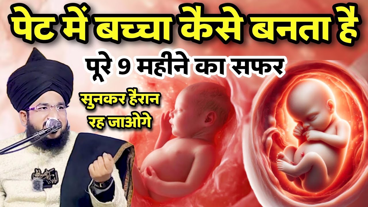 Pet Me Bacha Kese Banta Hai 1 Se 9 Mahine Tak Garbh Ka Vikas | New Taqreer Mufti Salman Azhari