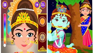 Radhakrishna fashion makeup ,spa,dressup and photoshoot || #radhakrishnamakeup #godmakeupgame screenshot 5