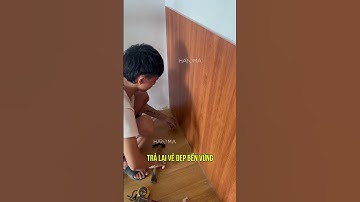 Thi công tấm nhựa ốp tường nano vân gỗ cải tạo chân tường cũ ẩm | Tấm ốp tường nano | Lê Hạ Haroma