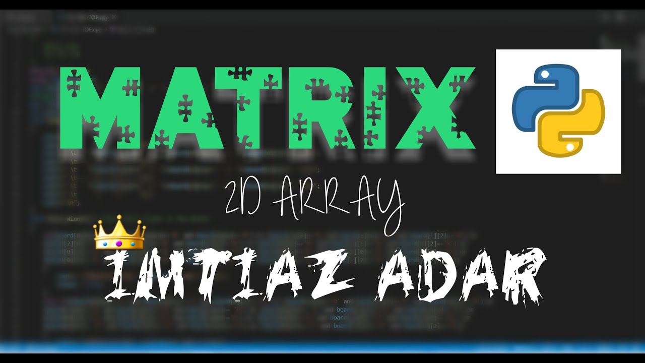 MATRIX [W/ Python] - YouTube