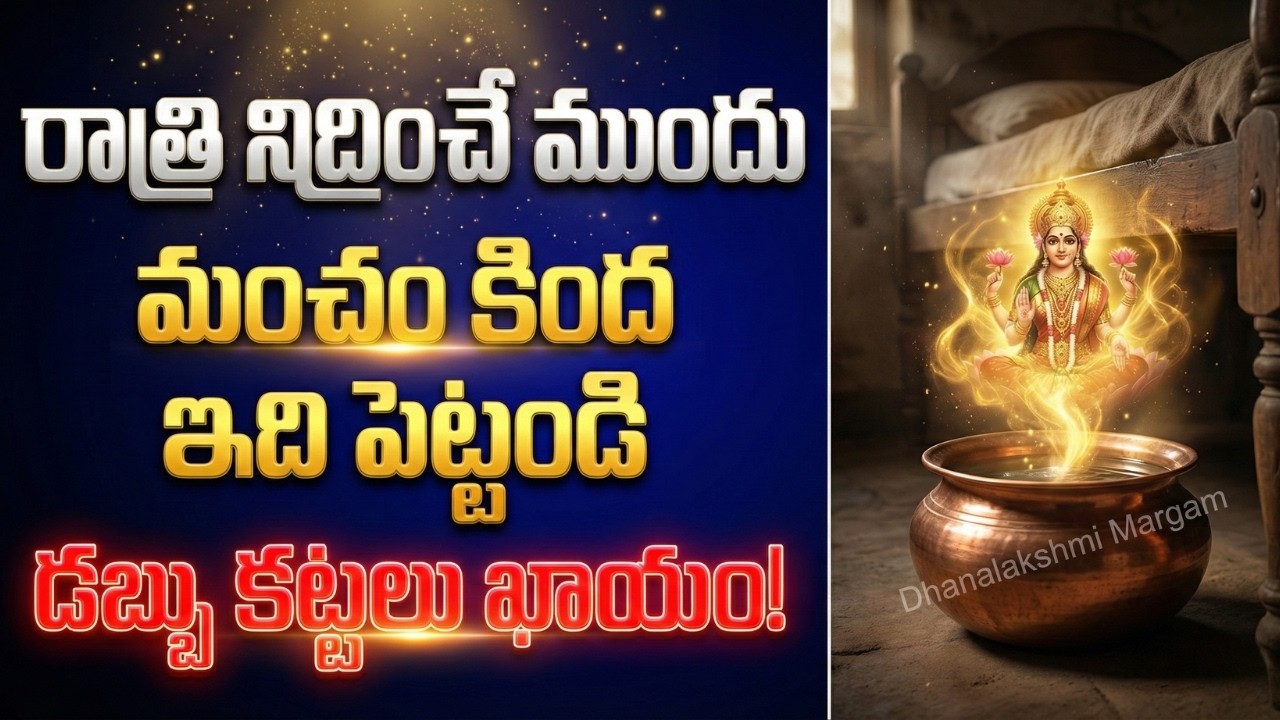 రాత్రి పడుకునే ముందు మంచం కింద ఈ నీళ్ళు పెడితే... తెల్లారేసరికి మీ తలరాత మారుతుంది! 💰✨