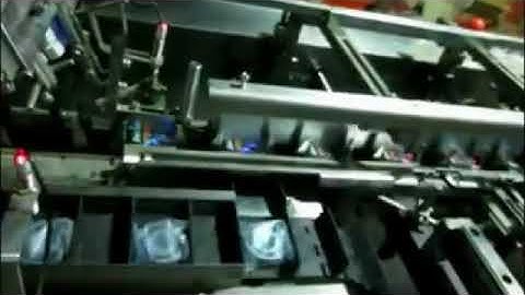 Automatic bearing horizontal bagging cartoning line