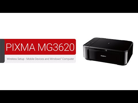 Canon PIXMA MG3620 - Wireless Setup for Mobiles Devices and Windows Computer.