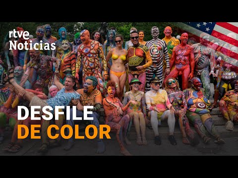 El COLOR invade NUEVA YORK en el día del BODYPAINTING | RTVE Noticias