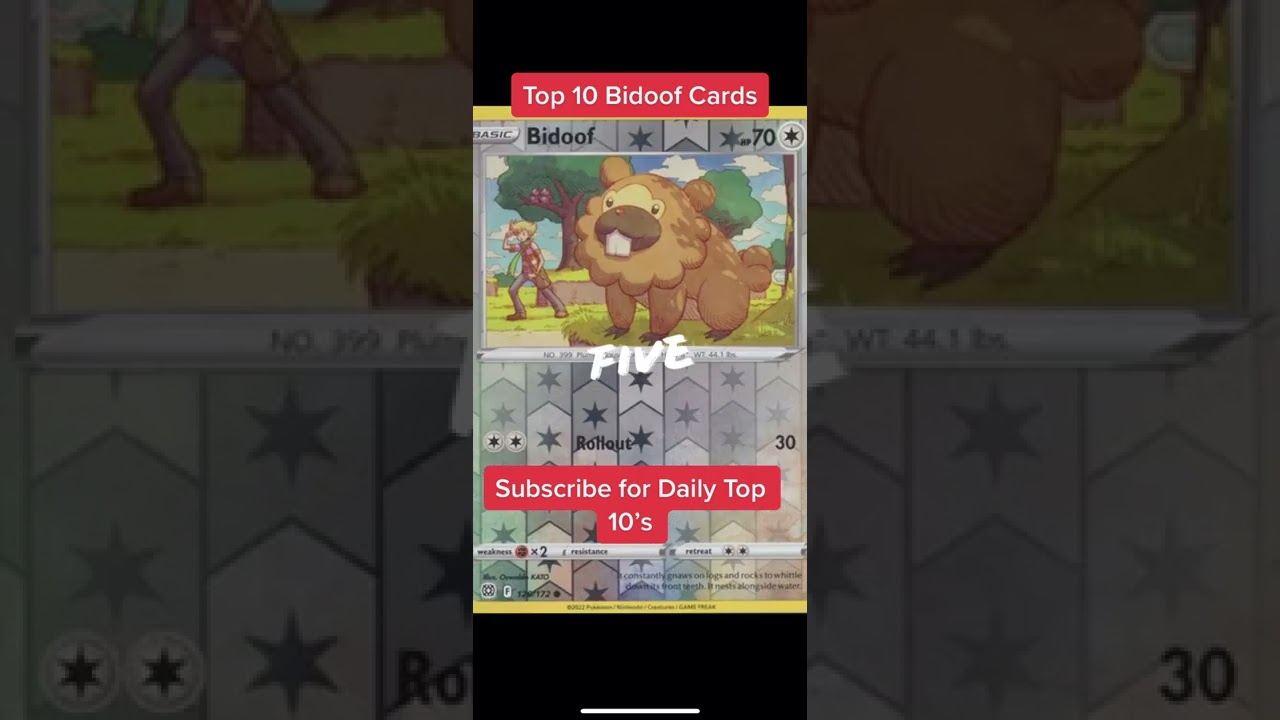Top 10 Bidoof 