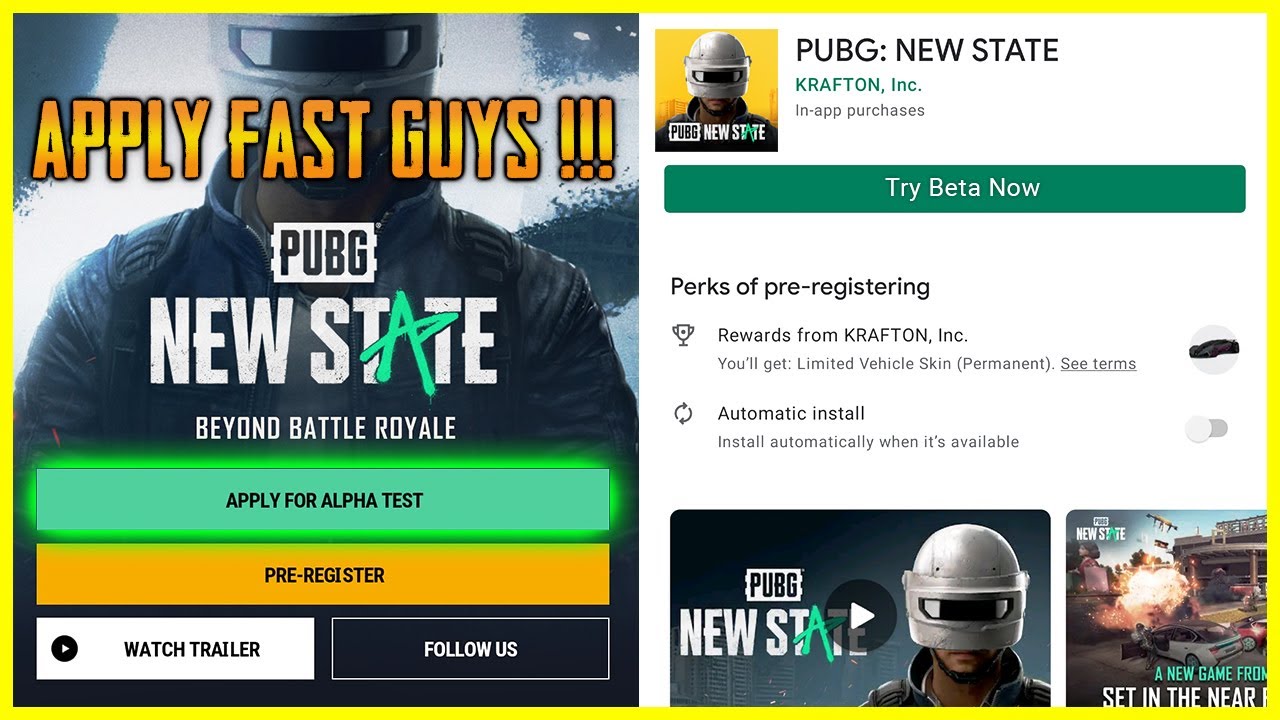 PUBG NEW STATE APPLY FOR ALPHA TEST | FULL TUTORIAL + CLOSE ALPHA RELEASE DATE | APPLY FAST !! 😍😲🔥