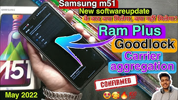 Samsung m51 one ui 4.1 features after new software update | m51 get carrier aggregation, ram plus
