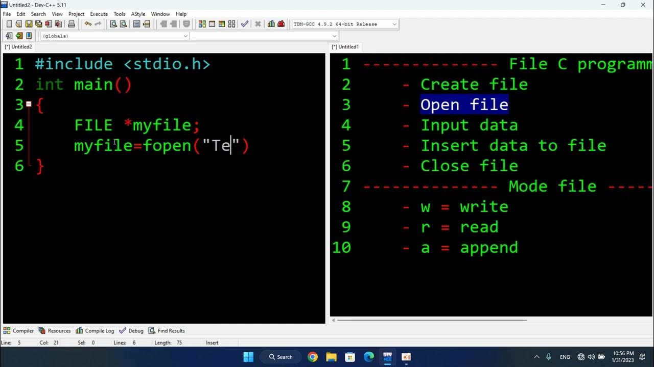 File C Programming Part 1 - YouTube