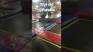 Trampoline #funzilla #oldpeople #haha #lol #trampoline #jump #tired #bounce #hop #fun