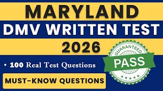 Maryland MVA Permit Practice Test 2026 | 100 Most Important Questions | MD Driver’s Written Test
