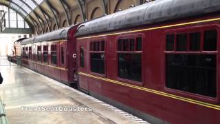 Hogwarts Express Wizarding World of Harry Potter - Train Pulls Into KIng's Cross Station Orlando