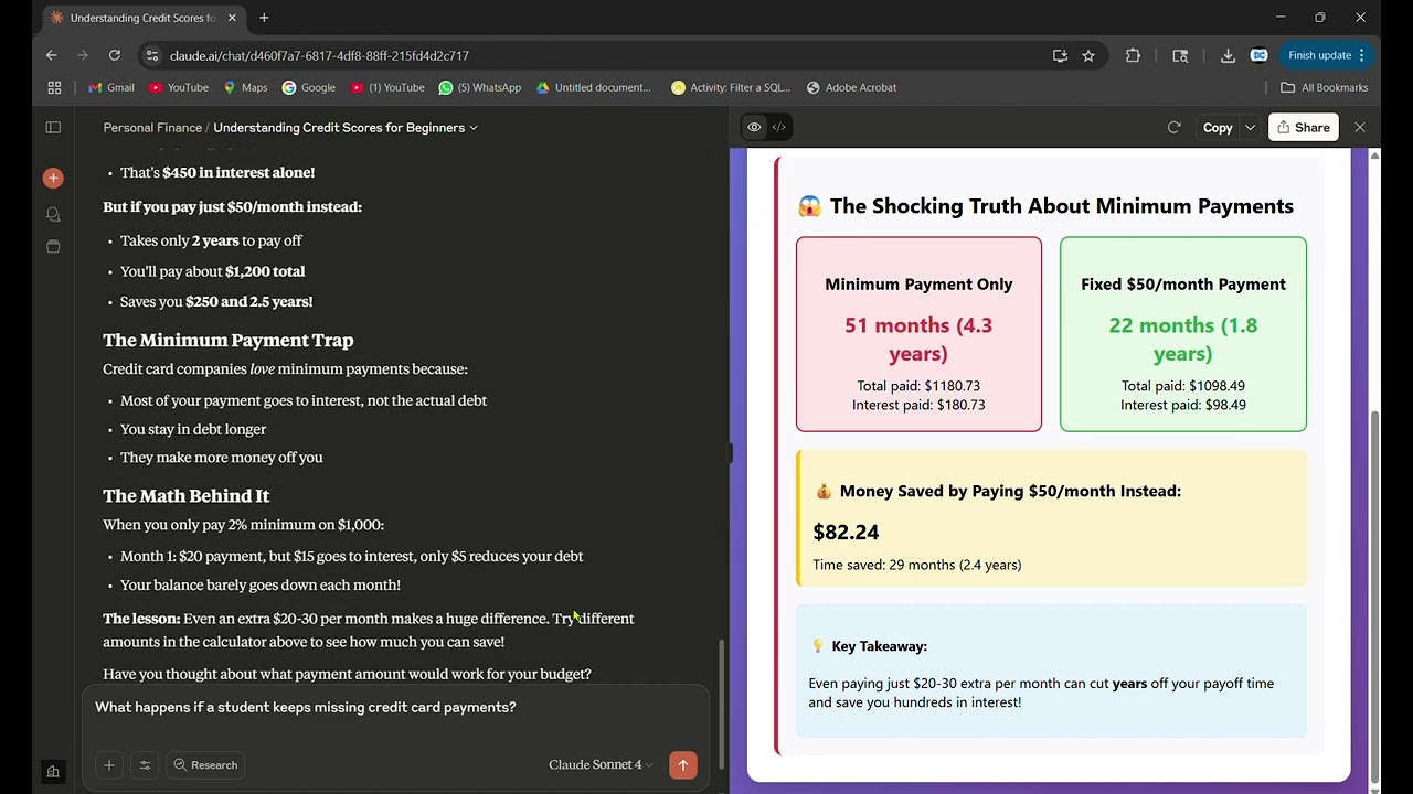 FinGuide: Interactive AI Tutor Bot for Personal Finance | Claude AI Demo (NEU Project)