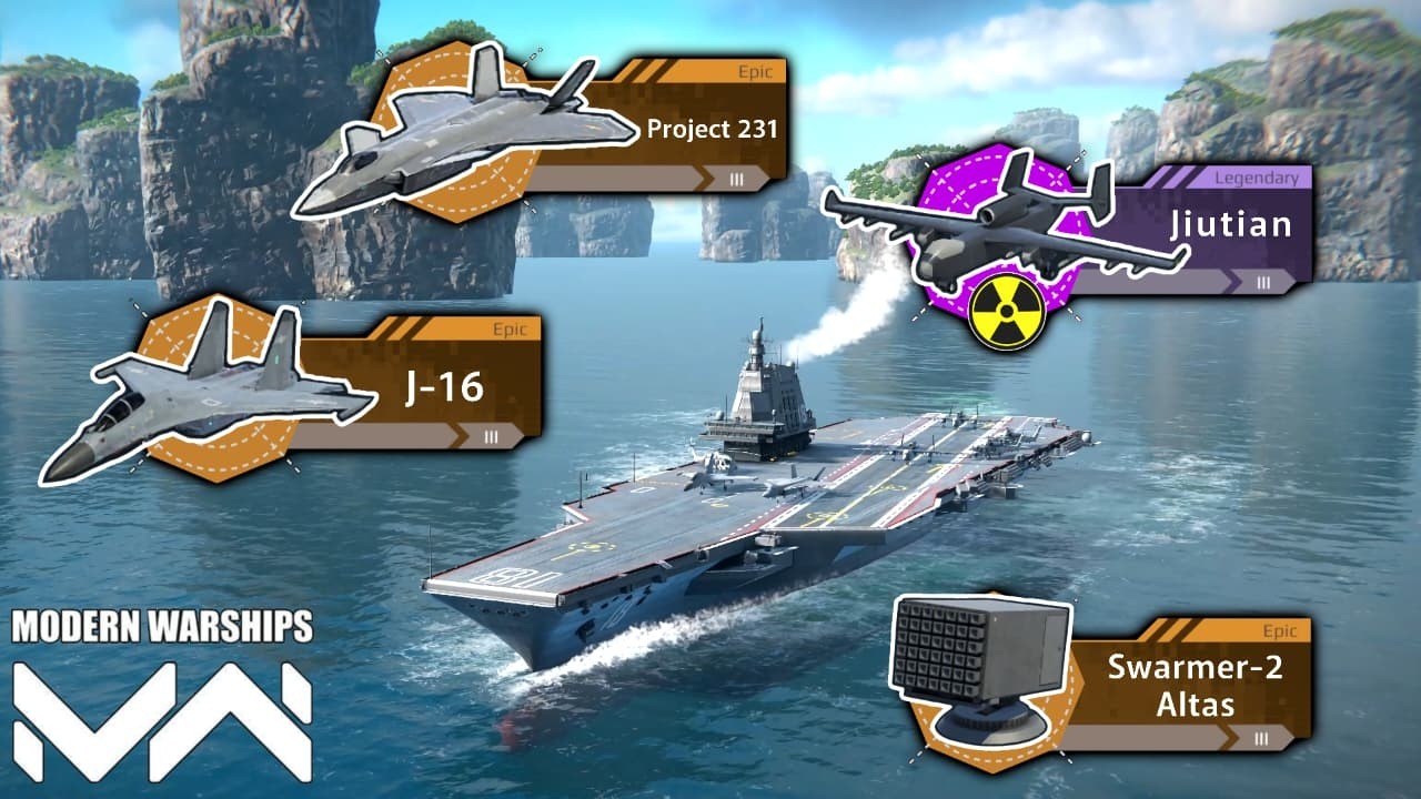 J-16 with Newest Drone Built Carrier ( High Fire Power ) / Modern Warships _ gameplay