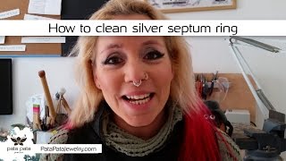 How to clean silver septum ring