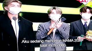 BTS SPEECH'S IN MAMA 2020 special AGUS D ( SUB INDO )