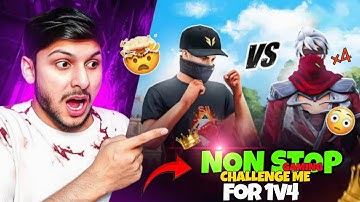 WTF 💢‼️ | NON STOP GAMING challenge me for 1vs4 🥵😱 | 
