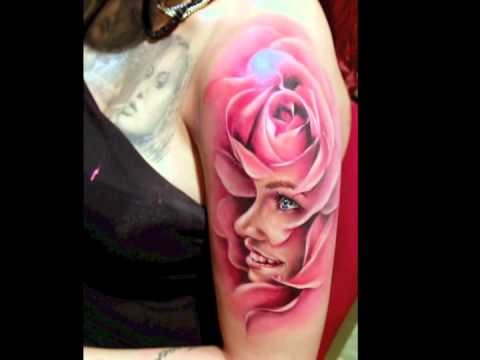 Rose Face Tattoo Charles Huurman - YouTube