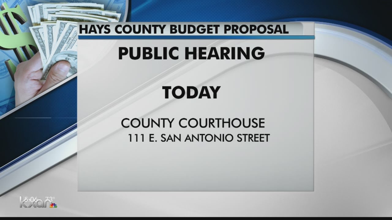 Hays County Budget Proposal - YouTube