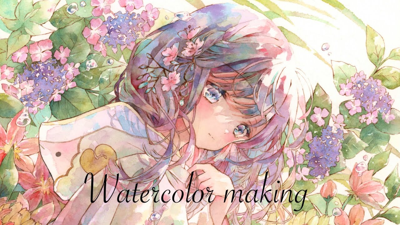 雨上がりの表現 透明水彩イラストメイキング Youtube