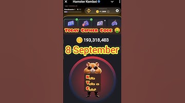 Hamster Kombat 8 September Cipher Code #hamsters #cipher #code #viral #shorts