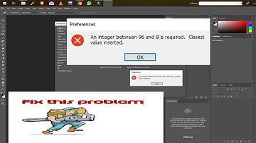 Photoshop - An integer between 96 and 8 is required. closest value inserted Solved.