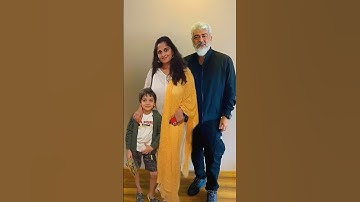 Ajith Kumar with his wife Shalini and Son #ajithkumar #shorts #ytshorts