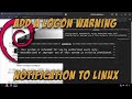Add a Logon Warning Notification to Linux