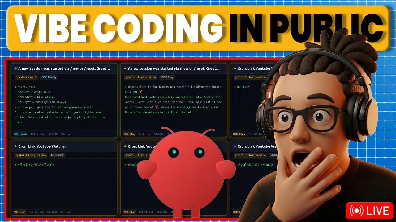 LIVE: Vibe Coding with Openclaw (Q&A + Show & Tell) - YouTube