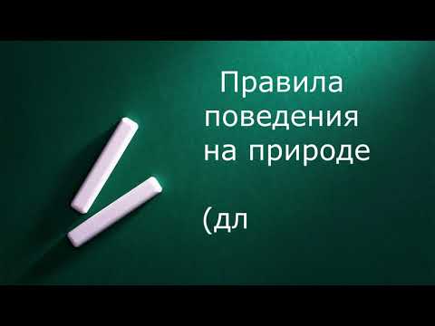 Правила поведения на природе для детей