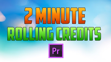 Premiere Pro CC : How to Create Rolling / Scrolling Closing Credits