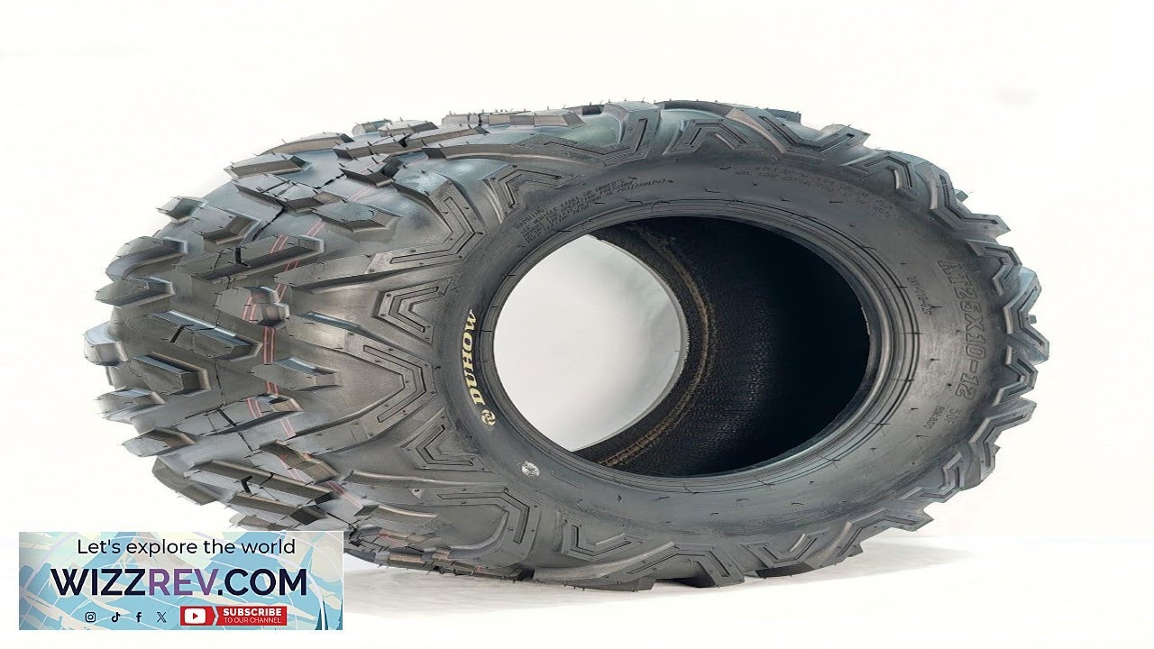 Garvee 25x10 12 ATV UTV Tires 2PCS All Terrain Off Road Trail Sand Tires 16mm