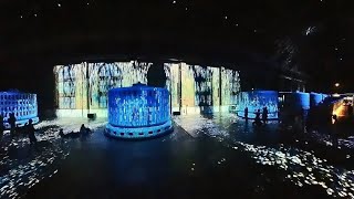 Niagara falls power station evening "Currents" light show