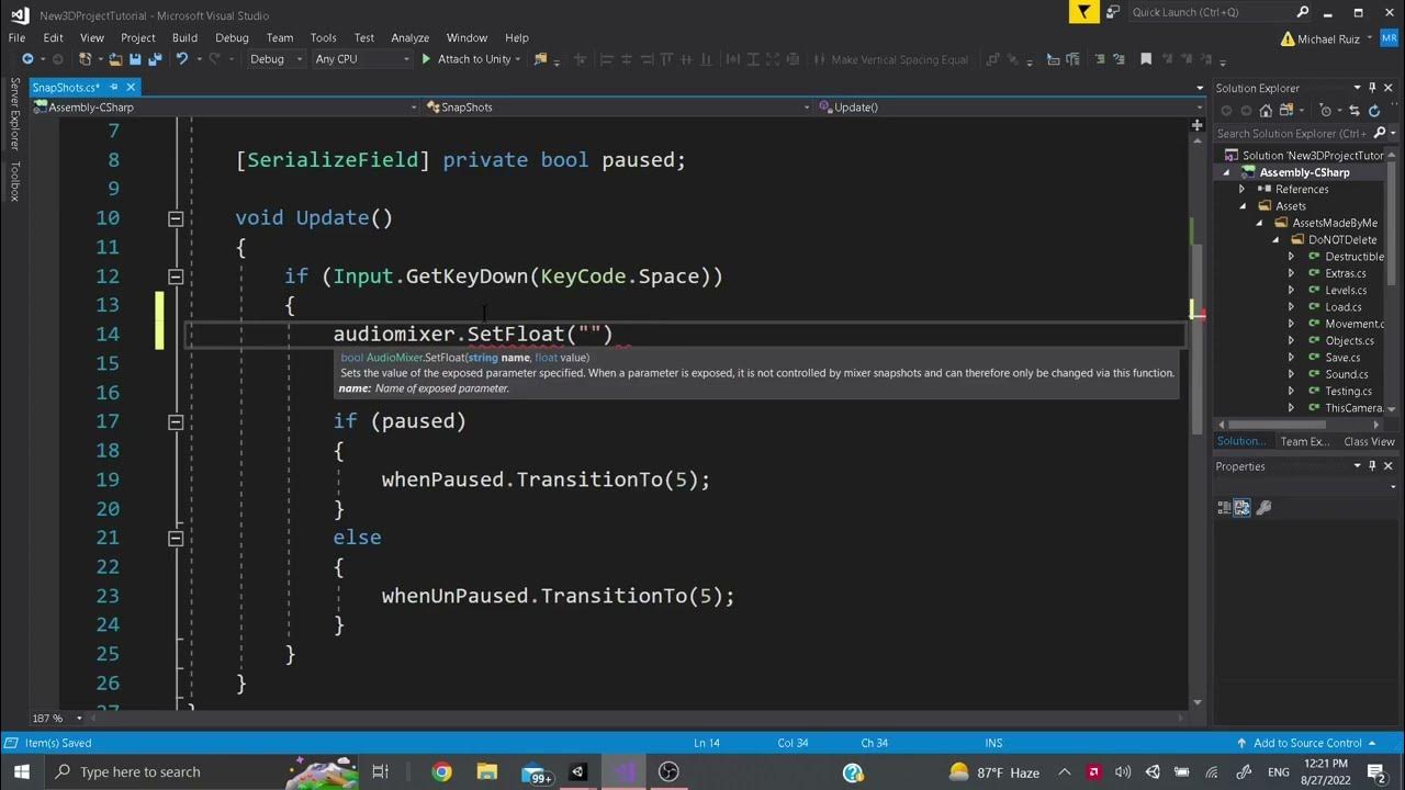 AUDIO MIXER UNITY TUTORIAL YouTube