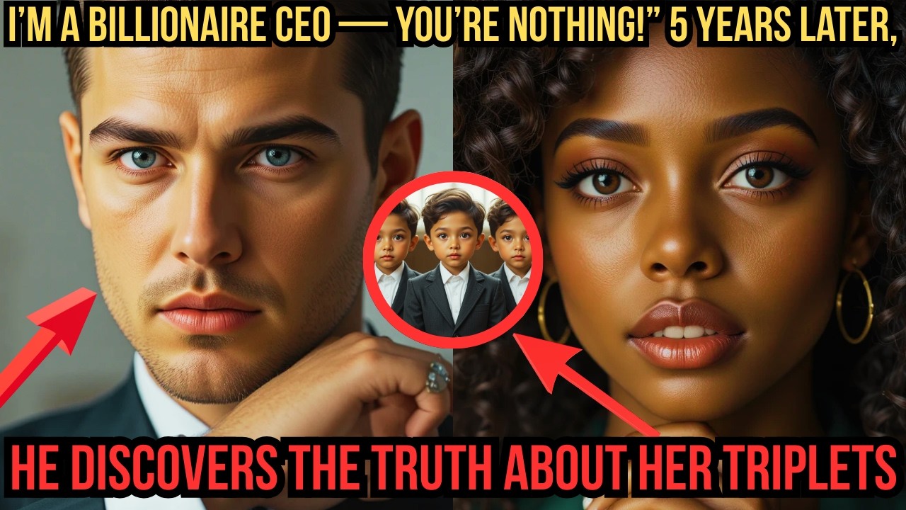 I’M A Billionaire Ceo — You’Re Nothing!” 5 Years Later, He Discovers The Truth About Her Triplets