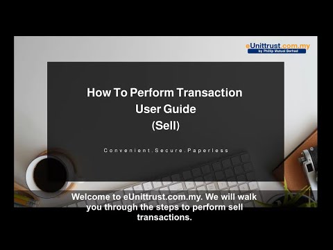 How To Perform Transaction User Guide - SELL