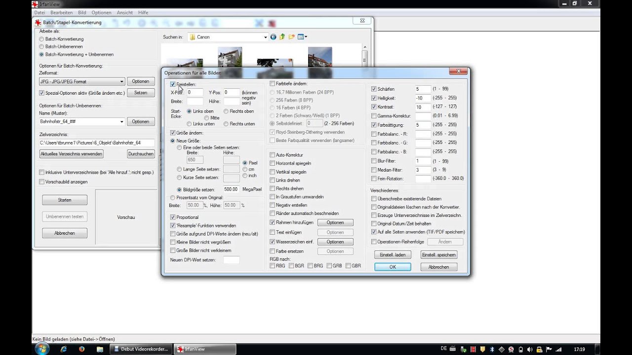 Irfanview Tutorial 4 Batch Konvertierung Youtube