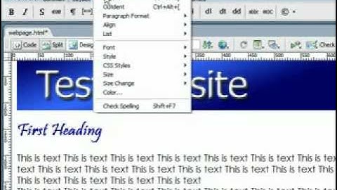 Dreamweaver Tutorial - 3 - Basic Text Formatting
