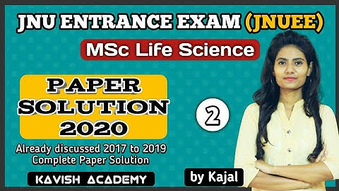 JNU MSc Life Sciences 2020 Question Paper discussion Part 2 | JNUEE 2020 MSc life sciences