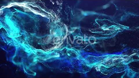 Blue Particle Flow | Motion Graphics - Envato elements