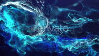 Blue Particle Flow | Motion Graphics - Envato elements