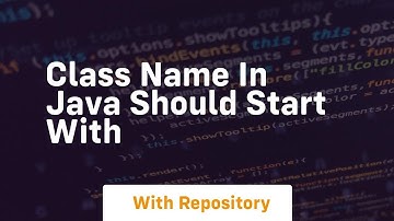 class name in java should start with