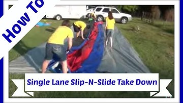 How to roll up the Single Lane Slip n Slide