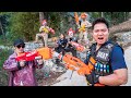 LTT Films : Silver Flash S.E.A.l X Nerf Guns Fight Crime Group Rocket Mask Rescue Girlfriend